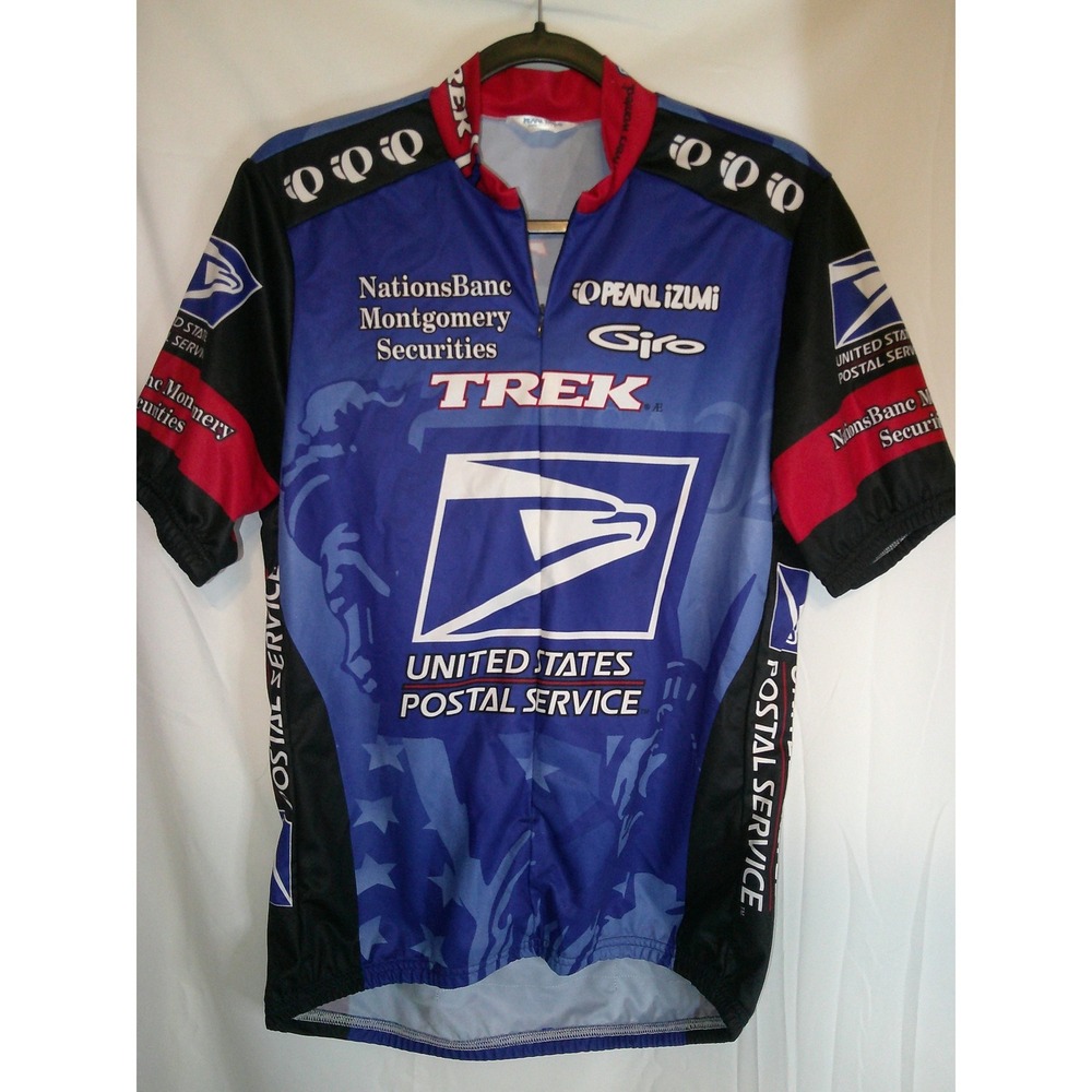 VTG Pearl Izumi‎ TREK United States Postal Service Cycling Jersey Short Sleeve L